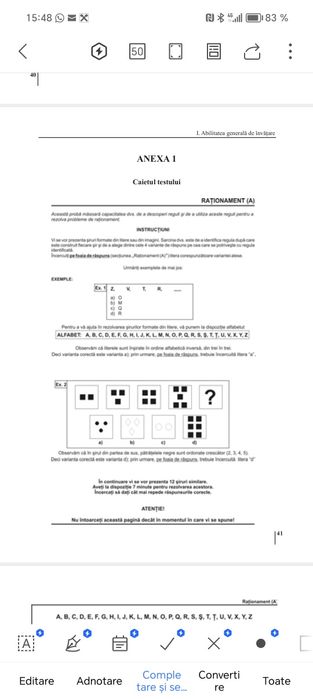 Teste psihologice ANP MAI 2025 școală militara Târgu ocna