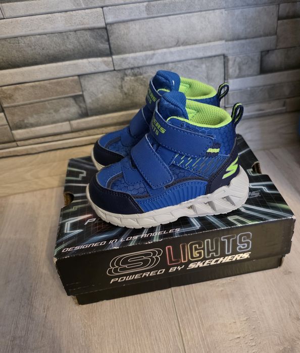 Ghete Skechers cu lumini pentru copii, mărimea 22