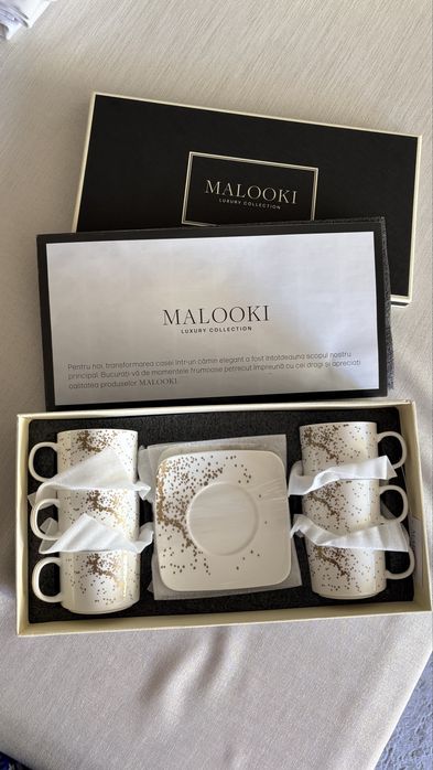 Set 6 cești Malooki noi în cutie – model premium, ideal pentru cadou – aproape 50% reducere