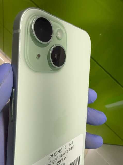 iPhone 15 Green – SH, 128 GB – Facem si buy-back