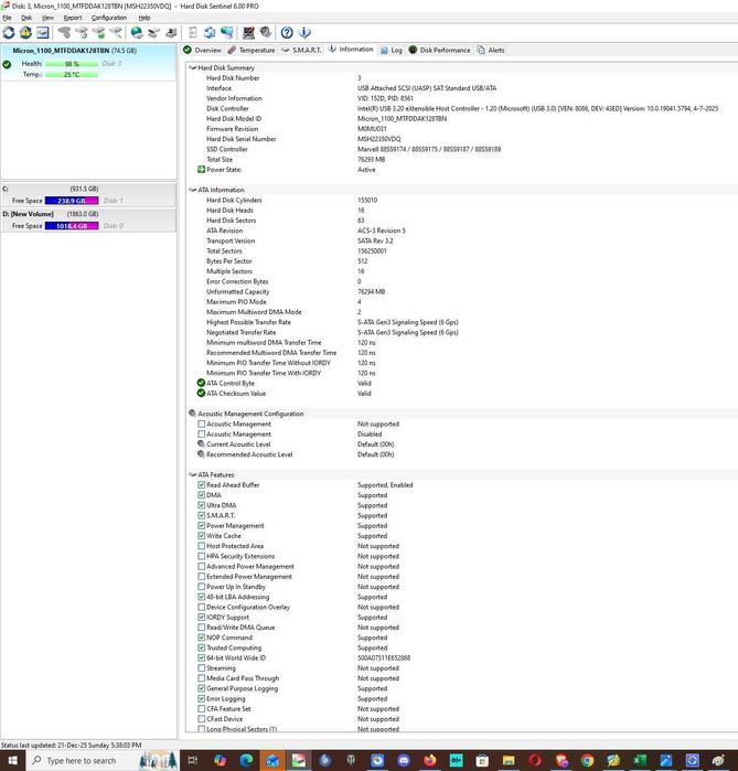 Solid-State Drive (SSD) Cisco 128GB SATA 6G 2.5" MTFDDAK128TBN