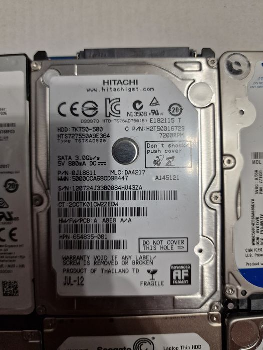 HDD, жёсткие диски на ноутбук