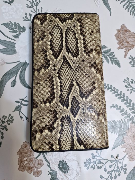 Poseta plic din piele naturala  de sarpe