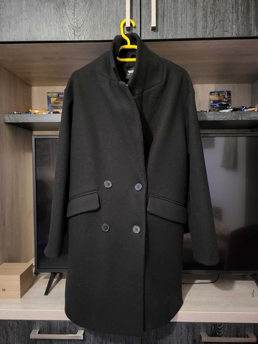 Palton negru Pull&Bear
