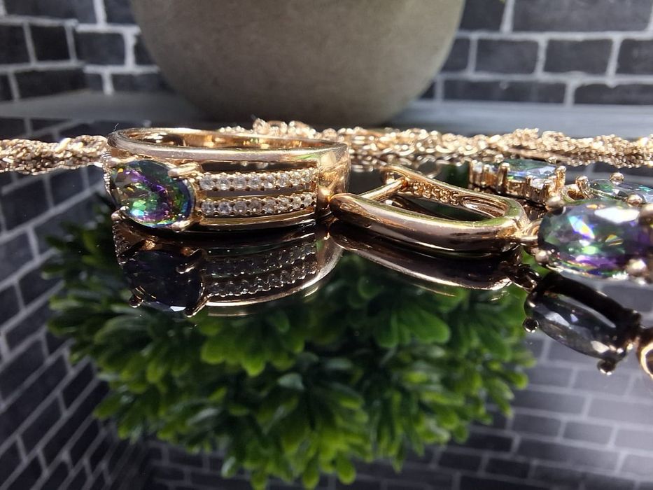 Комплект серьги цепочки кольцо 585RG585RG