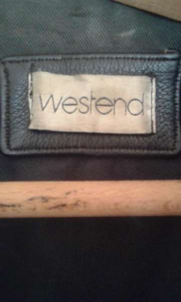 Черно кожено яке,"УЕСТЕНД",Естествена стегната кожа,телешки гьон 4кг,