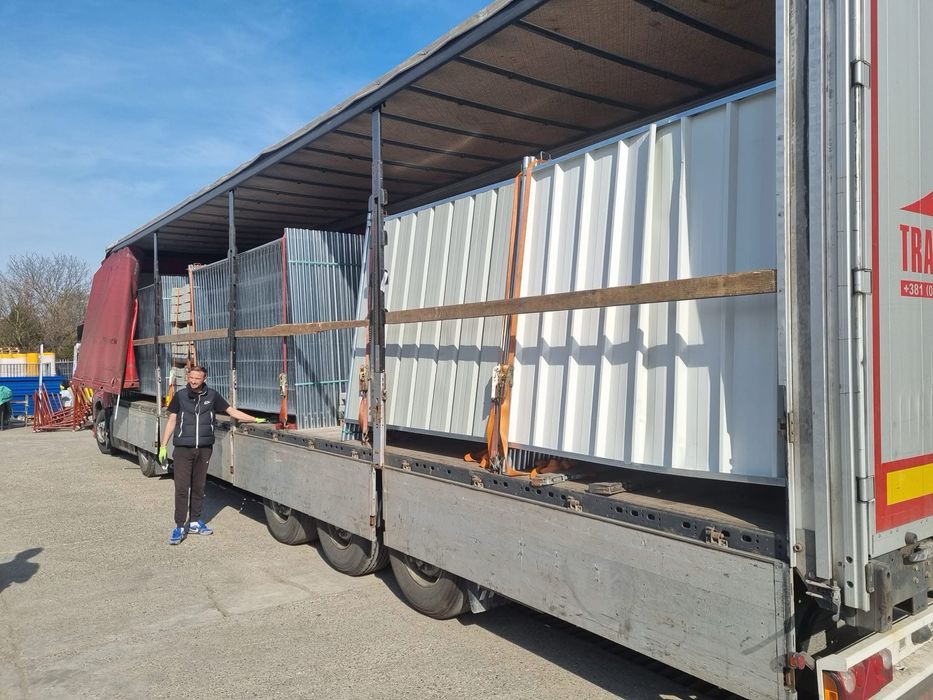 Gard Mobil Imprejmuire santier, talpa beton