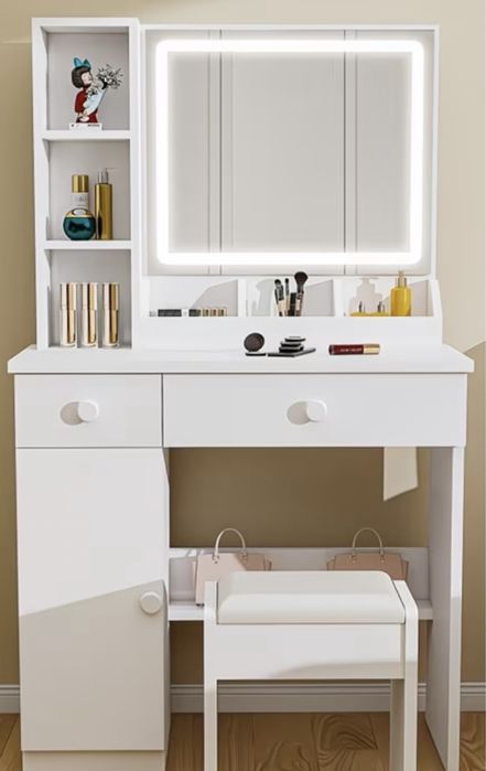 12 модела модерна бяла тоалетка за грим