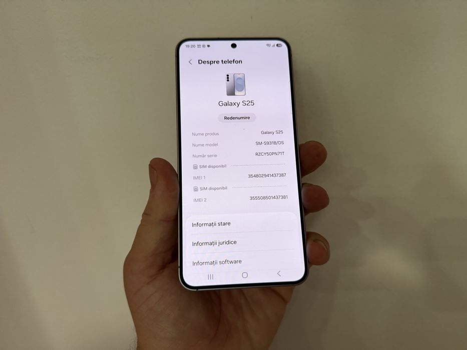 Samsung Galaxy S25, 128 gb, 12 gb ram, 5g, Silver Shadow, dual sim