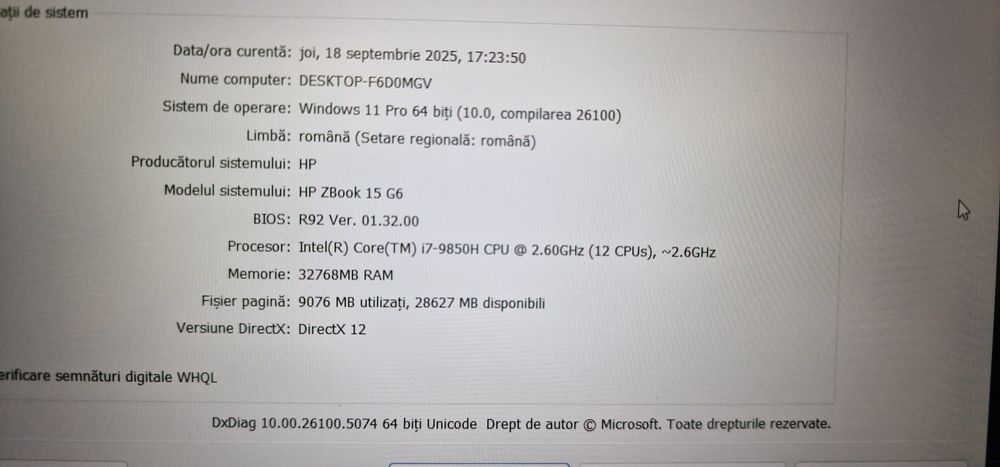 Hp zbook g6  64gb ram,i7 gen 9,nvidia t2000 4gb,ssd 1 tb
