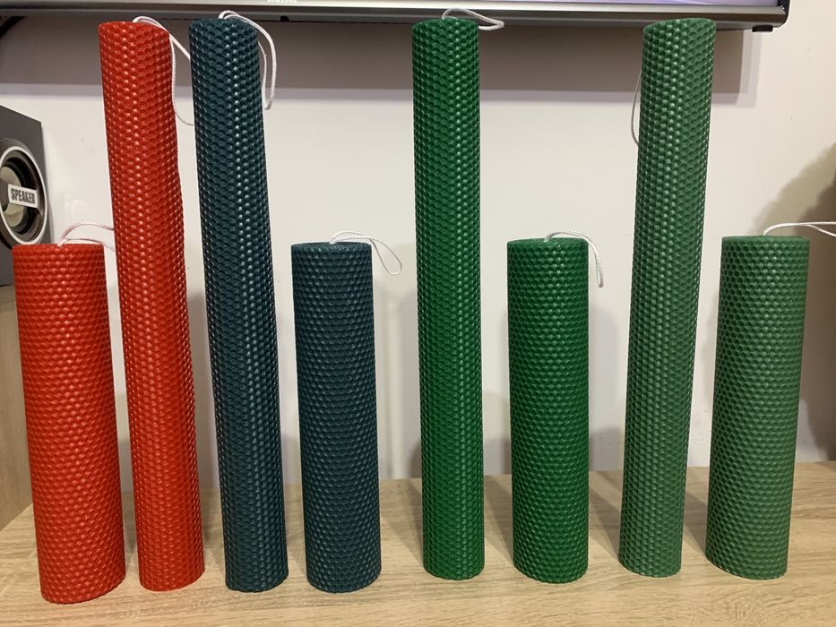 Lumanare ceara naturala de albine colorata