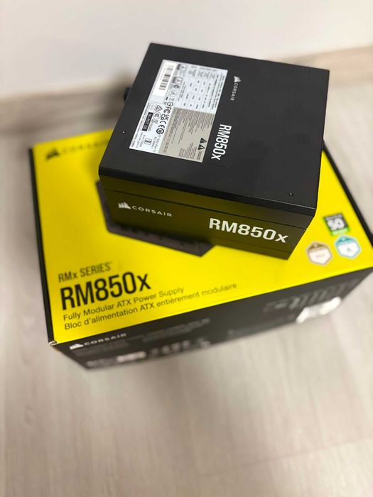 Sursa Corsair RM850x, Cybenetics Gold, 850W, 12VHPWR, ATX 3.1, Full Modulara, Negru GARANTIE