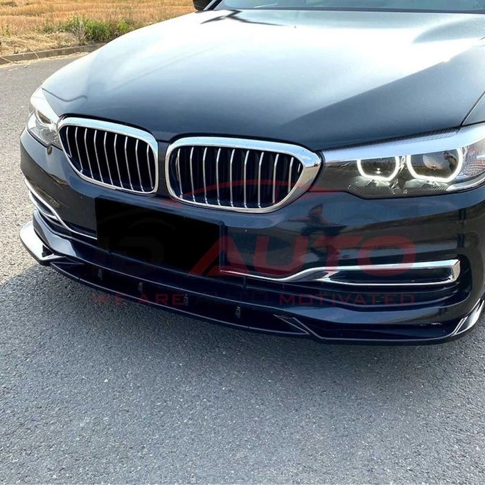 Преден лип за BMW G30 (2017–2020) – Стандартна броня, Черен гланц