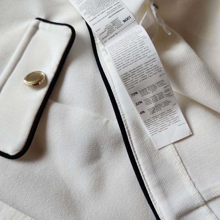 Къса бяла пола M размер трапец висока талия разкроена елегантна MOHITO