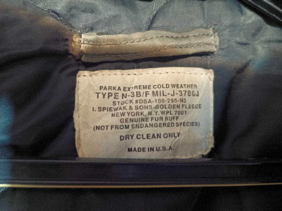 Parka iarna extreme cold weather US ARMY N3B  made in USA blana natura