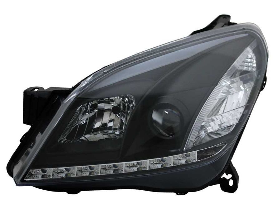 Фарове Опел Астра H Черни ЛЕД LED Седан Комби Opel Astra Х Н GTC ГТЦ