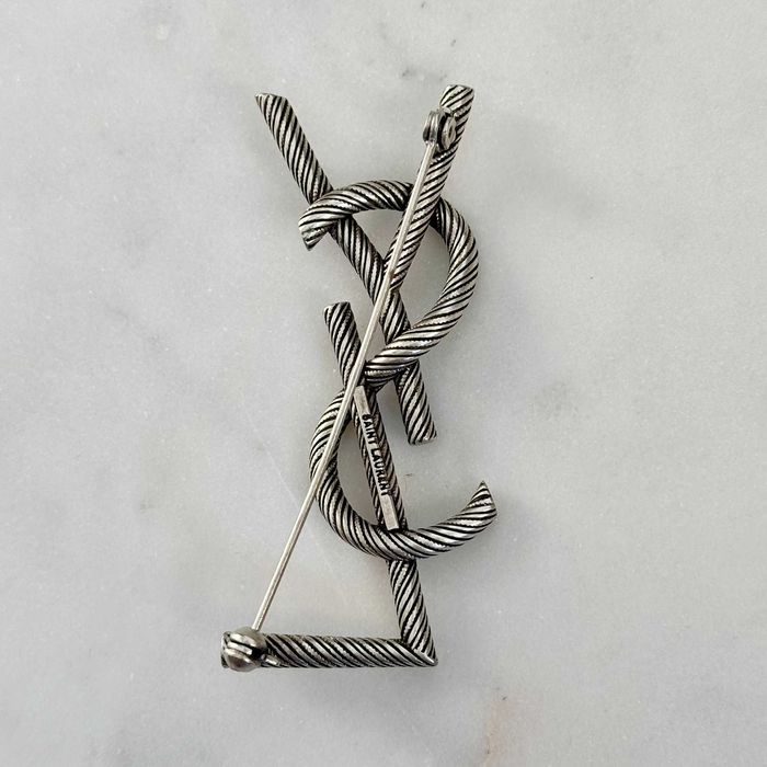 Brosa Y S L Icon - Argintiu