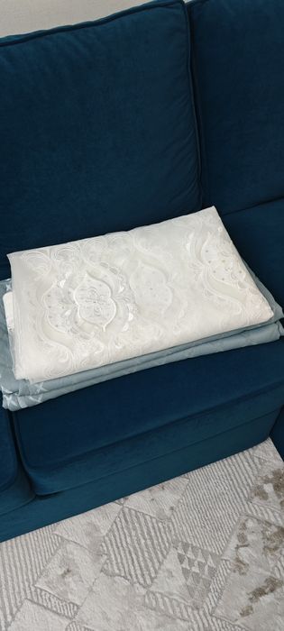 Готовый штор с тюлью