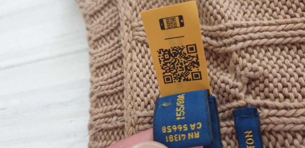 POLO Ralph Lauren Cable Pima Cotton  V - Neck XS НОВО ОРИГИНАЛ Пуловер