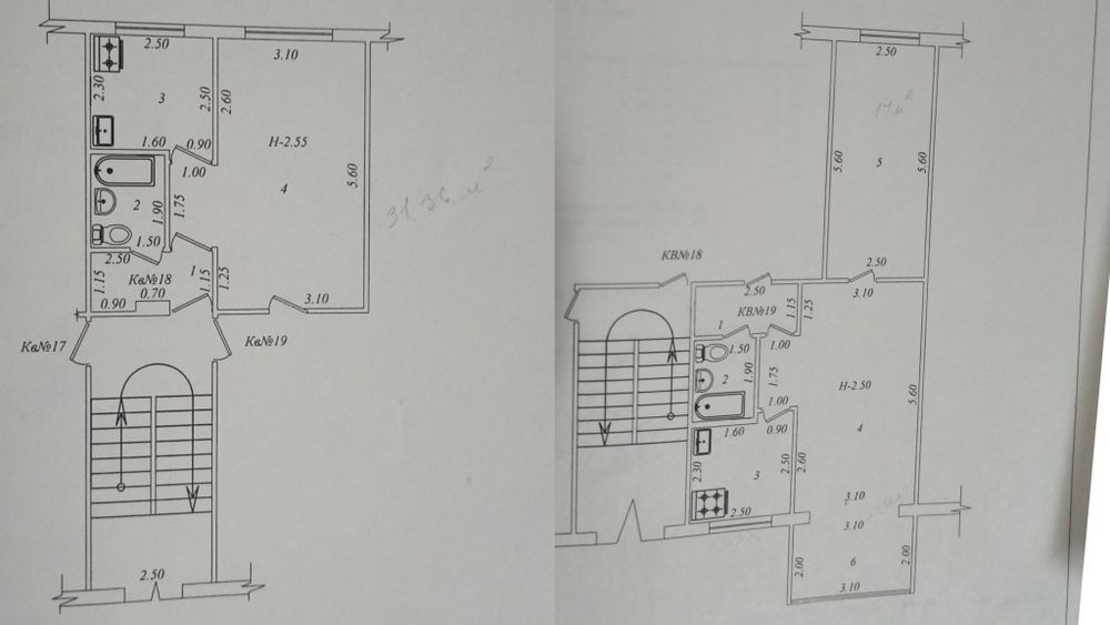 Продаются 2 объединенные квартиры на 1-ом этаже