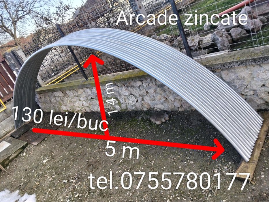 Arcade solarii zincate