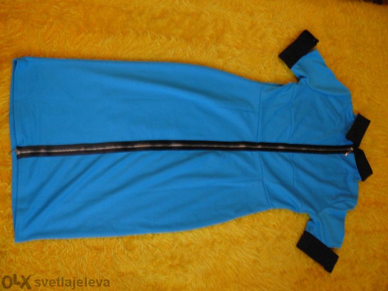 Рокля синя по модел Виктория Бекъм Чисто Нова!!!