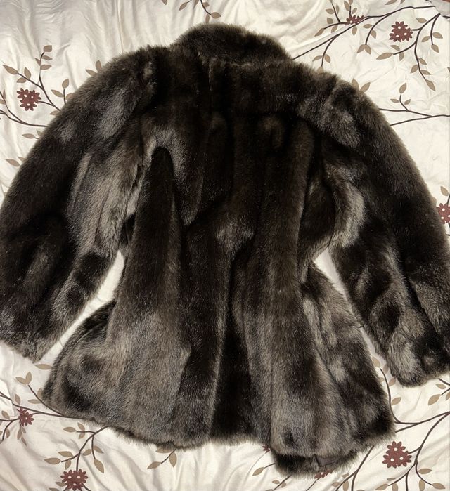 Haina vintage din blana naturala