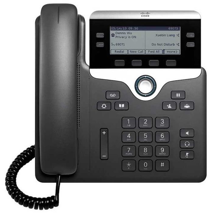 Telefon IP Cisco CP-7841-3PCC-K9, 4 linii, Display, PoE