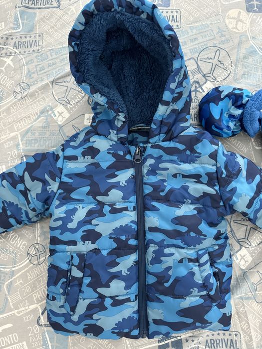 Зимно яке с ръкавички 6-9м