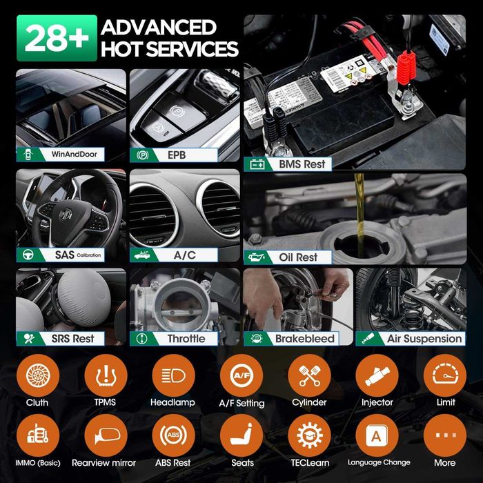 НОВА Професионална Автодиагностика AUTEL MK808BT Maxicom Pro 2025