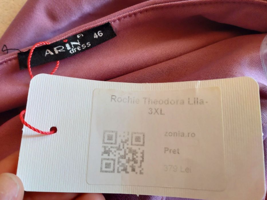Rochie elegantă roz, nouă, cu etichetă