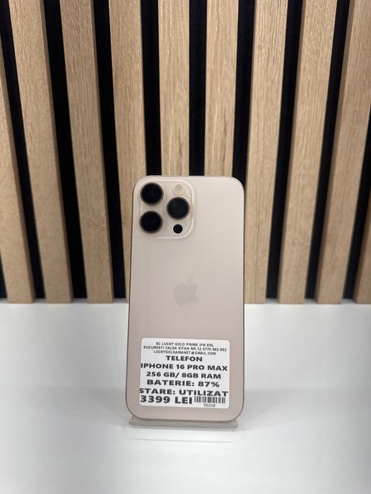 Iphone 16 Pro Max 256Gb/87% Baterie GARANTIE/FACTURA #58220