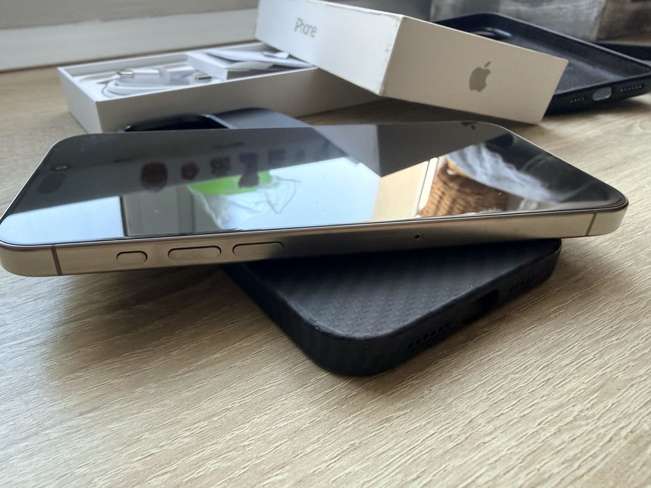 iPhone 15 Pro Max 256GB Natural Titanium, liber rețea, cutie, factură eMAG