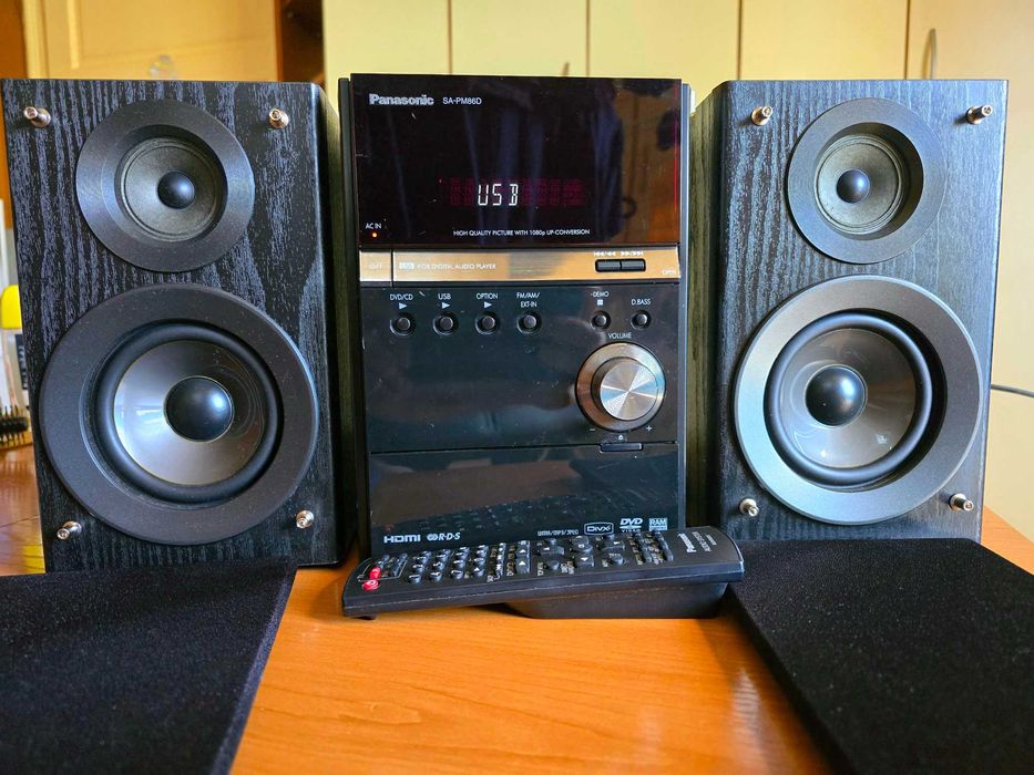 Микро DVD система Panasonic SC-PM86D 160W /USB/AUX/RDS/D-Bass/HDMI