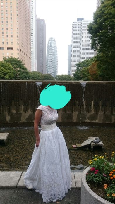 Rochie de mireasa Natalia Vasilev+voal scurt+cerc