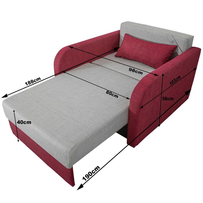 Fotoliu pat Extensibil - Pentru  Hoteluri, Pensiuni, Spatii cazare