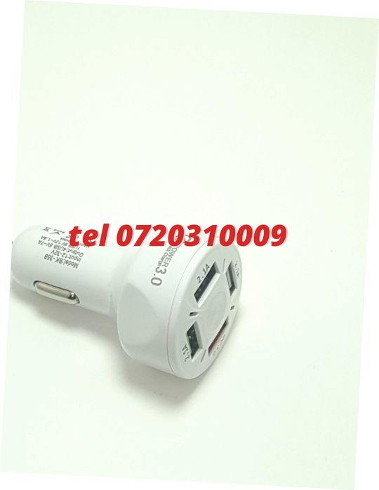 Incarcator Masina Auto 4 Porturi Bricheta Usb Qc Incarcare Rapida