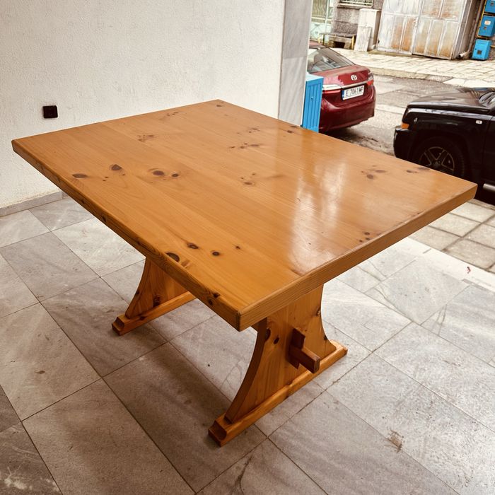 Италианска масивна трапезна маса от естествено дърво – Италия