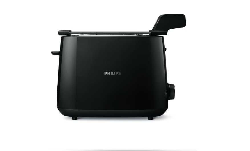 Тостер, Philips, Daily Collection HD2583/90, 650 W, черен