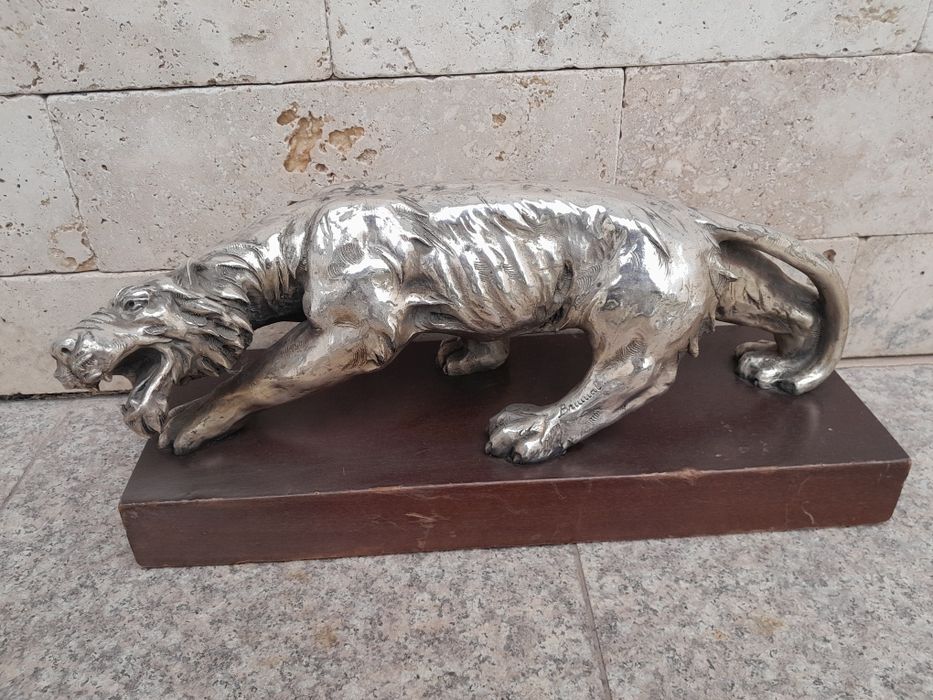 Statueta vintage din argint 800, lungime  37 cm