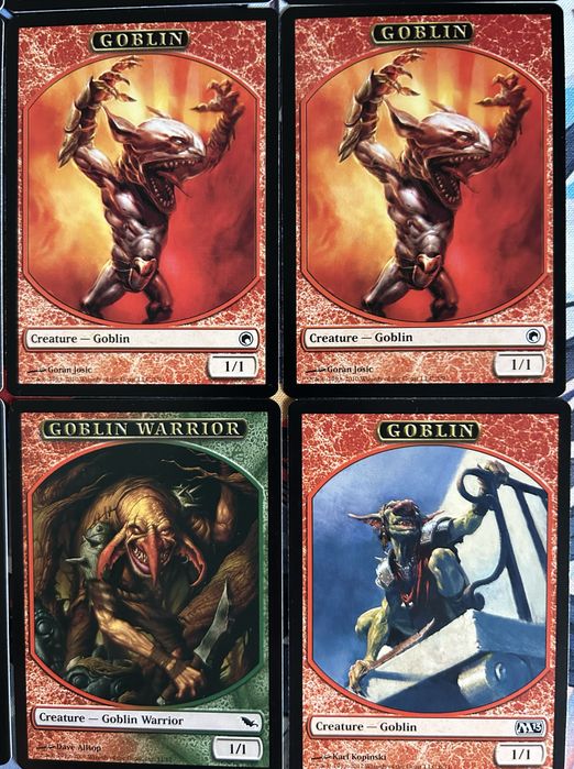 Magic The Gathering – Colecție 24 Goblin Tokens (Lorwyn, Shadowmoor, Eventide, 10E, etc.)