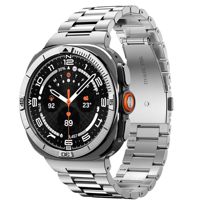 Безел Spigen Bezel Tune Pilot (ACS11616) за Samsung Galaxy Watch Ultra 2, Stainless Steel - Silver