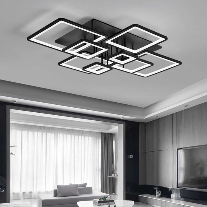 Trandafi LED 8876 / 8BK LED полилей с дистанционно управление, Черен