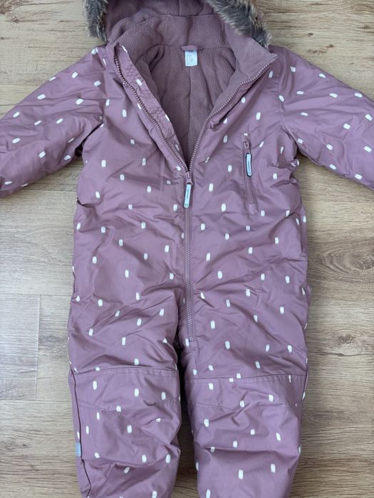 Salopeta tip combinezon fetite impermeabila vatuita