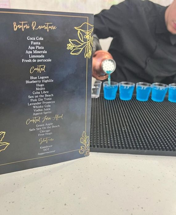 Bar mobil pentru nunți, botezuri și petreceri – barmani + pahare