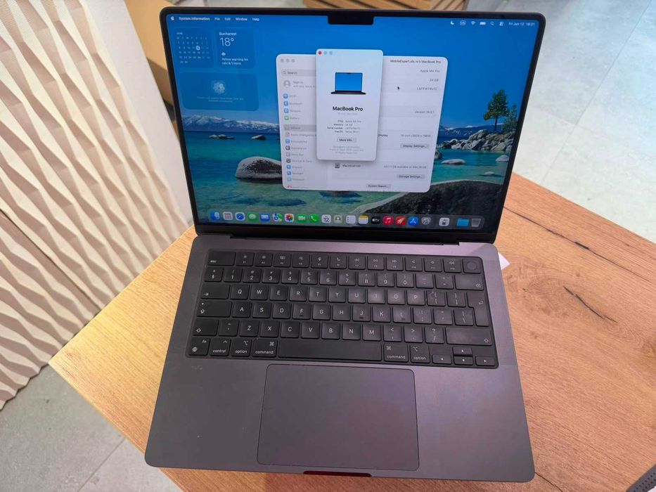 MacBook Pro 14 M4 Pro 24GB 512GB Space Black 100% Baterie Garantie * Doar 23 cicluri de încărcare