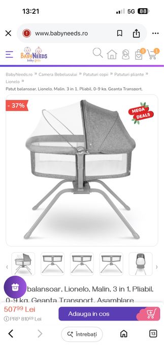 Patut balansoar 3 in 1 Lionelo