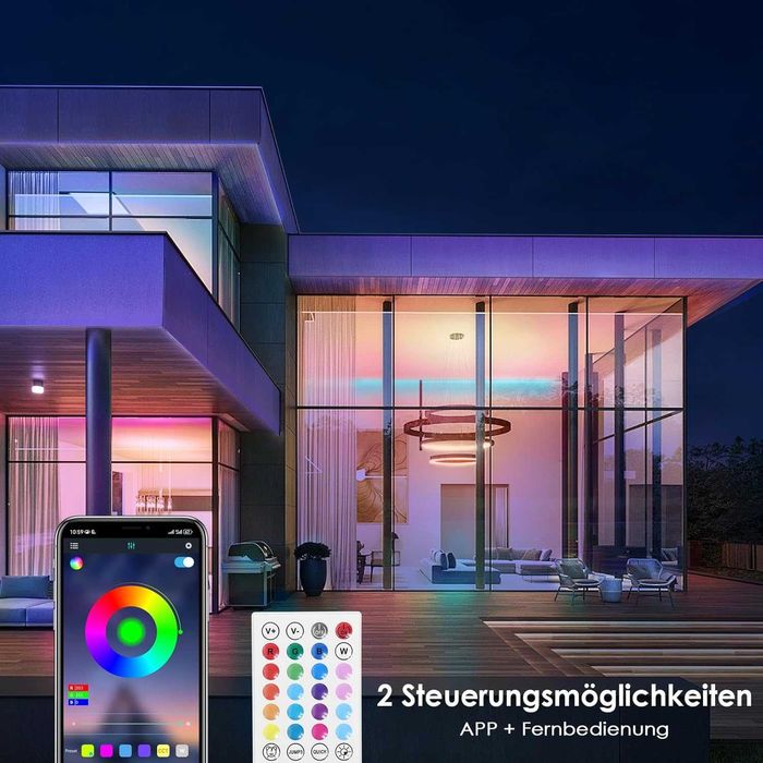 HOVVIDA LED лента 5 м, 30 светодиода/метър, 1 x 5 м, RGB LED лента