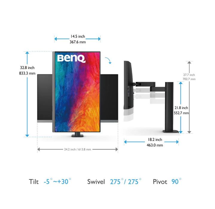 Monitor BenQ DesignVue PD2706UA  4K UHD P3 DisplayHDR 400 USB-C