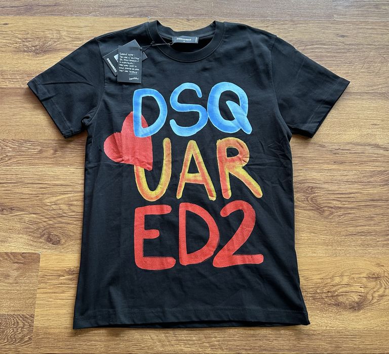 Мъжка,памучна,черна тениска Dsquared